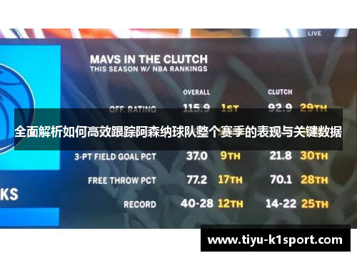 全面解析如何高效跟踪阿森纳球队整个赛季的表现与关键数据