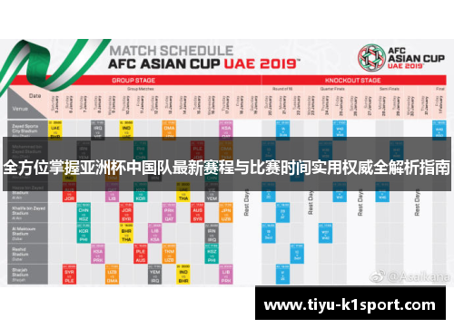 全方位掌握亚洲杯中国队最新赛程与比赛时间实用权威全解析指南